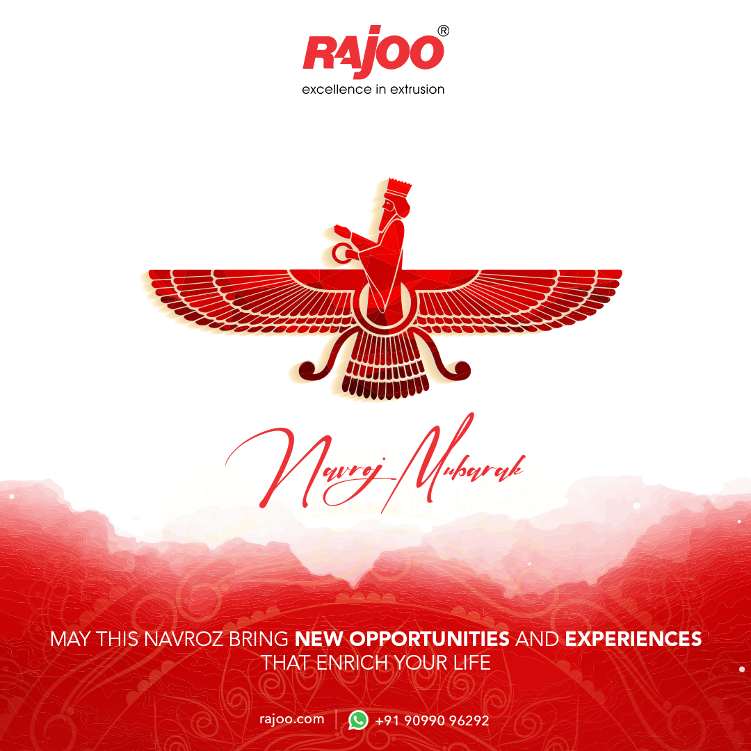 May this Navroz bring new opportunities and experiences that enrich your life<br /><br />#Navroz #Navroz2023 #NavrozMubarak #ParsiNewYear #HappyNavroz #NewBeginnings #RenewalCelebration #Tradition #Culture #IndianCelebration #FestivalsofIndia #RajooEngineers #Rajkot #PlasticMachinery #Machines #PlasticIndustry