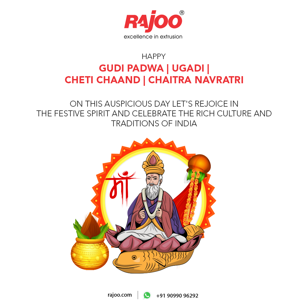 On this auspicious day let's rejoice in the festive spirit and celebrate the rich culture and traditions of INDIA<br />#Ugadi2023 #GudiPadwa2023 #TeluguNewYear2023 #ChetiChand2023 #JhulelalJayanti2023 #HappyUgadi #HappyGudiPadwa #HappyTeluguNewYear #HappyChetiChand #HappyJhulelalJayanti #NewYearCelebrations #TraditionsAndCulture #HarvestFestival #WishingYouProsperityAndHappiness #Tradition #Culture #IndianCelebrations #FestivalsofIndia #RajooEngineers #Rajkot #PlasticMachinery #Machines #PlasticIndustry