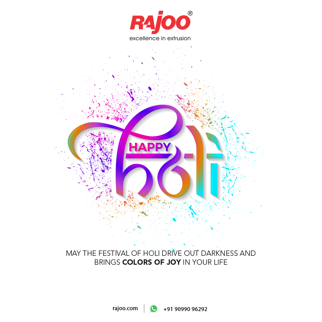 May the festival of Holi drive out Darkness and brings colors of Joy in your life<br /><br />#HappyHoli #HappyDhuleti #Dhuleti2023 #Holi2023 #FestivalOfColours #CelebrationOfSpring #ColoursOfJoy #JoyfulCelebration #TraditionalFestival #IndianFestival #IndianCelebration #FestivalsofIndia #RajooEngineers #Rajkot #PlasticMachinery #Machines #PlasticIndustry