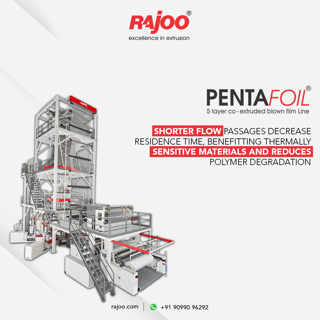 It is designed for superior performance in diverse market categories. Features like shorter flow passages for reduced residence time and ideal for thermally-sensitive materials which minimize polymer degradation. It is Optimal for both barrier and non-barrier applications.<br /><br />For more information, Visit our website,<br />https://www.rajoo.com/pentafoil.html<br /><br />#Pentafoil #RajooEngineers #Pentafoil #Degradation #HighPerformanceMaterials #PolymerTech #Barrier #NonBarrier #Rajkot #PlasticMachinery #Machines #PlasticIndustry