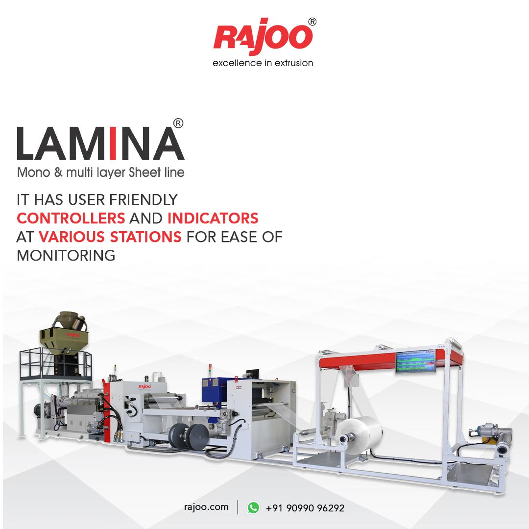 Lamina consists of simple monitoring with user-friendly controllers and indicators at multiple stations. Experience seamless control and effortless monitoring, ensuring efficiency and ease in your operations.<br /><br />#Lamina #UserFriendlyControllers #EffortlessMonitoring #RajooEngineers #Rajkot #PlasticMachinery #Machines #plasticindustry