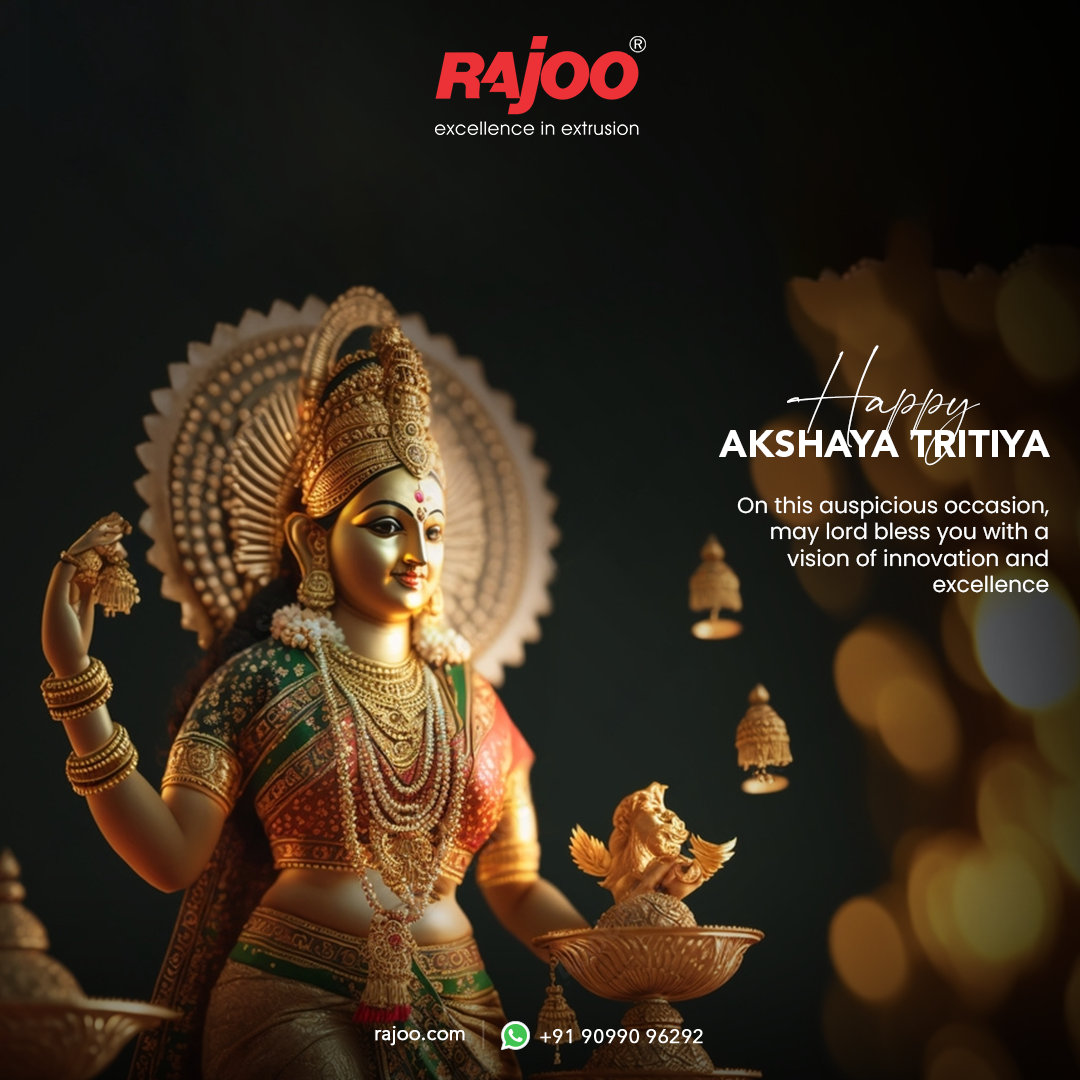 On this auspicious occasion, may lord bless you with a vision of innovation and excellence<br /><br />#AkshayaTritiya #HappyAkshayaTritiya #AkshayaTritiya2023 #Tradition #success #prosperity #abundance #Festival #FestivalOfIndia #RajooEngineers #Rajkot #PlasticMachinery #Machines #PlasticIndustry