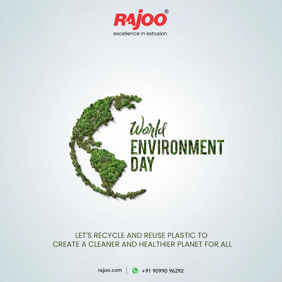 Let's Recycle and Reuse plastic to create a cleaner and healthier planet for all<br /><br />#WorldEnvironmentDay #WED2023 #BeatPlasticPollution #EcoFriendly #EnvironmentalAwareness #NaturePreservation #TogetherForNature #RajooEngineers #Rajkot #PlasticMachinery #PlasticIndustry #machines