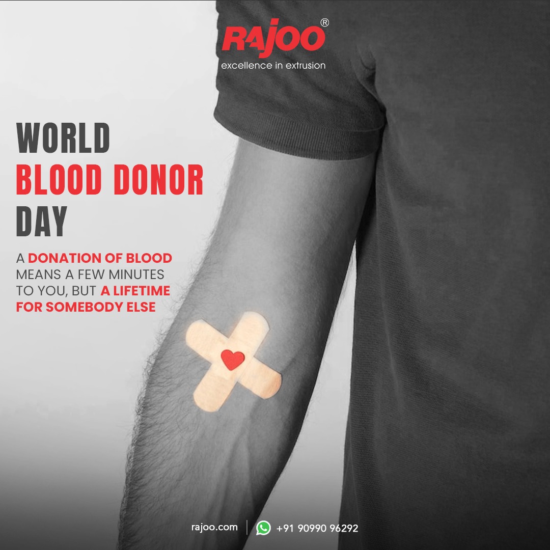 A donation of blood means a few minutes to you, but a lifetime for somebody else<br /><br /><br /><br />#WorldBloodDonorDay #WorldBloodDonorDay2023 #DonateBlood #BloodDonation #SaveLives #GiveLife #ShareTheRed #BloodDonationDrive #BeADonor #BloodDonationAwareness #RajooEngineers #Rajkot #PlasticMachinery #PlasticIndustry