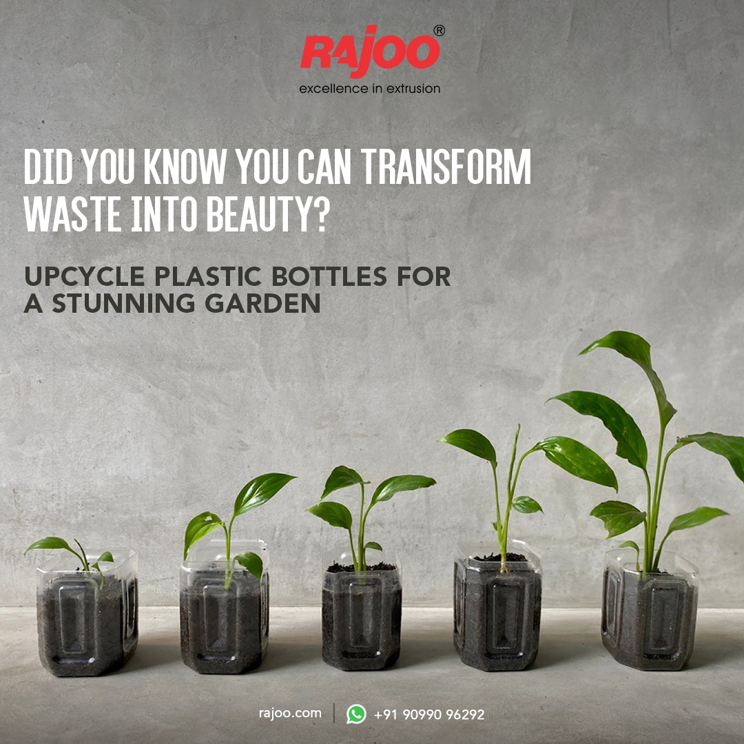 Turn trash into treasure! Upcycle plastic bottles into beautiful garden decorations. From colorful hanging planters to whimsical wind chimes, let your creativity bloom while making a positive impact on the environment.<br /><br />#DidYouKnow #Recycle #Trasure #Upcycle #PlasticBottle #Environment #Sustainable #Future #Plastic #RajooEngineers #Rajkot #PlasticMachinery #PlasticIndustry #Machines