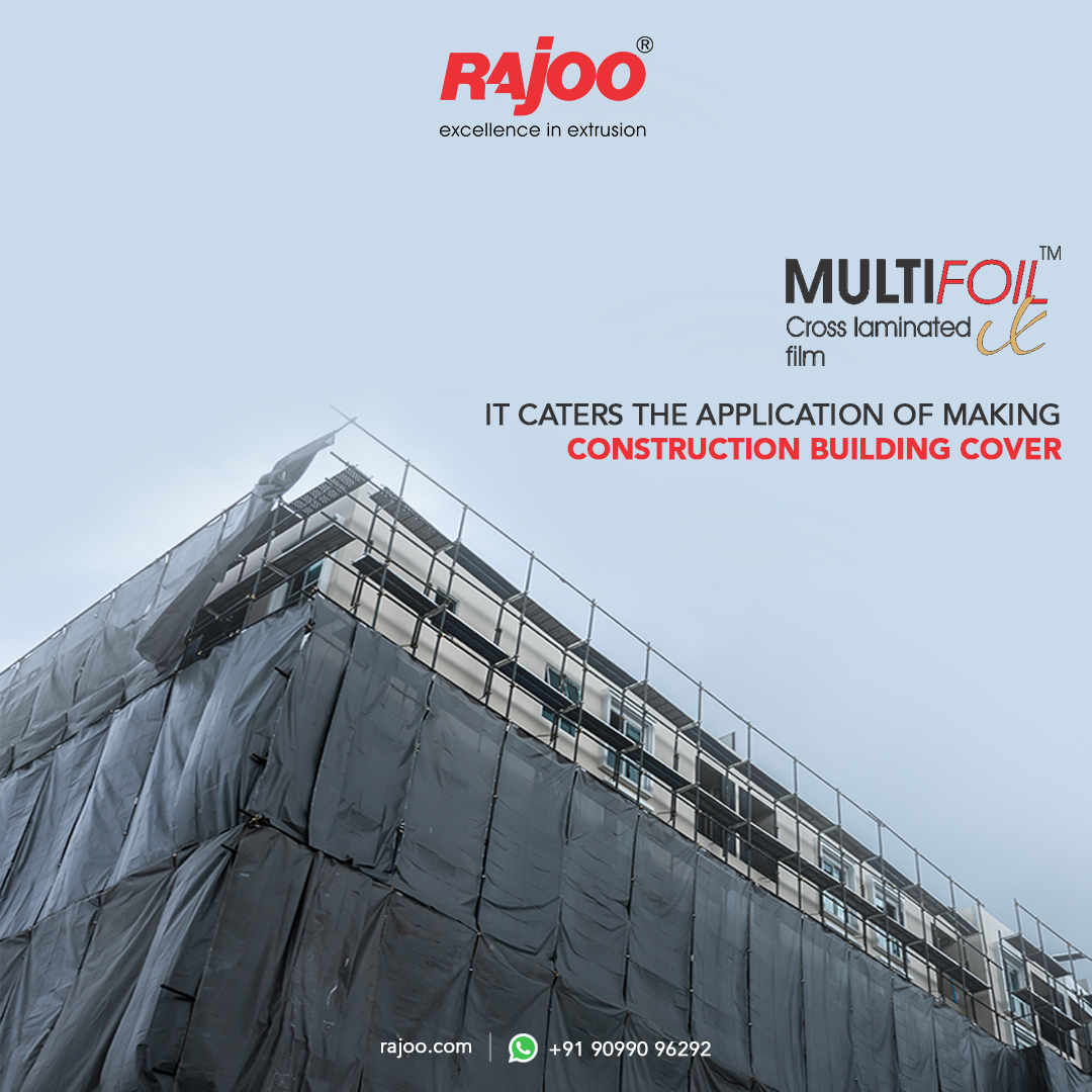 Building covers prevent the construction site's dust from entering into the adjoining spaces and atmosphere. 'MULTIFOIL X' facilitates the application of producing the construction building covers.<br /><br />For more information, Visit our website,<br />https://www.rajoo.com/multifoil_x.html<br /><br />#RajooEngineers #Building #Covers #Rajkot #PlasticMachinery #Machines #PlasticIndustry