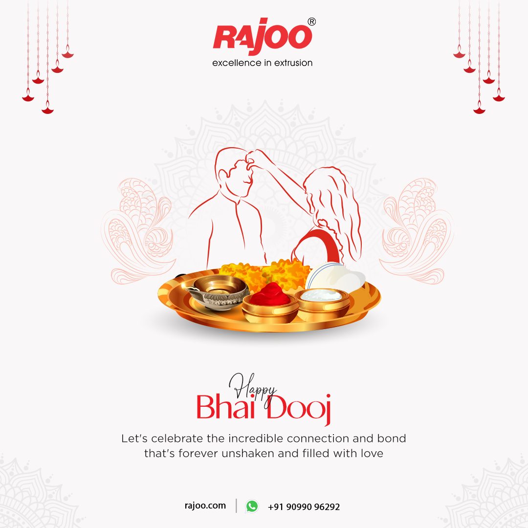 Let's celebrate the unique and cherished relationship between brothers and sisters, where every moment is a testament to a bond that time can't diminish. Happy Bhaidooj!<br />#bhaidooj #diwali #bhaidoojspecial #bhai #bhaibehen #love #happybhaidooj<br />#RajooEngineers #Rajkot #PlasticMachinery #Machines #PlasticIndustry