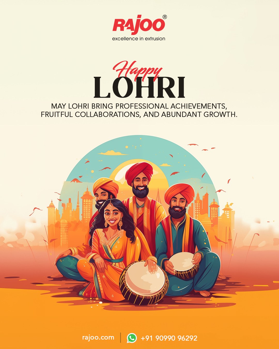 Wishing you a Lohri filled with the warmth of success, the brightness of fruitful collaborations, and the glow of abundant growth in your professional journey. May the flames of achievement light up your path.<br /><br />Happy Lohri!<br /><br />#RajooEngineers #Rajkot #PlasticMachinery #Machines #PlasticIndustry #HappyLohri #FestiveCheers #ProsperityAndJoy