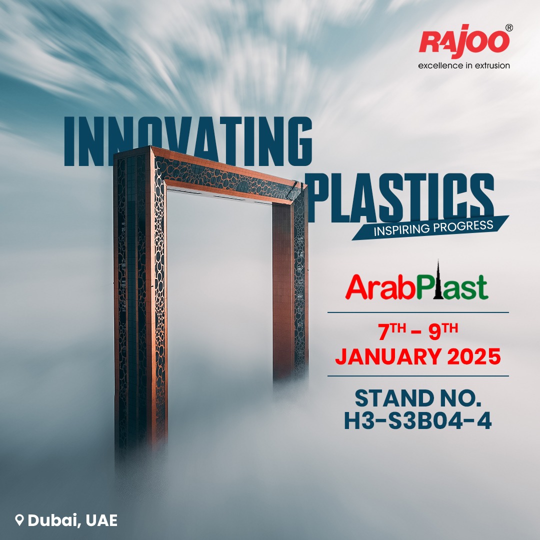 We are bringing the future of extrusion technology to Dubai! 🌟 Join us at ArabPlast 2025, Stand H3-S3B04-4, from 7th to 9th January. Don’t miss this opportunity to witness groundbreaking solutions that transform the plastic industry. Let’s innovate together!<br /><br />#RajooEngineers #ArabPlast #Dubai #InnovationInExtrusion #SustainableEngineering