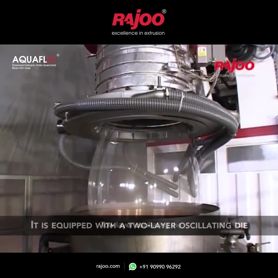AQUAFLEX the downward extrusion film lines is equipped with impeccable features. The mono and two-layer lines are available with oscillating die, and the 3, 5, and 7-layer lines are available with an oscillating haul-
off along with advanced automation features. 

For more information,
Visit our website,
https://www.rajoo.com/aquaflex.html

#Aquaflex #RajooEngineers #Rajkot #PlasticMachinery #Machines #PlasticIndustry