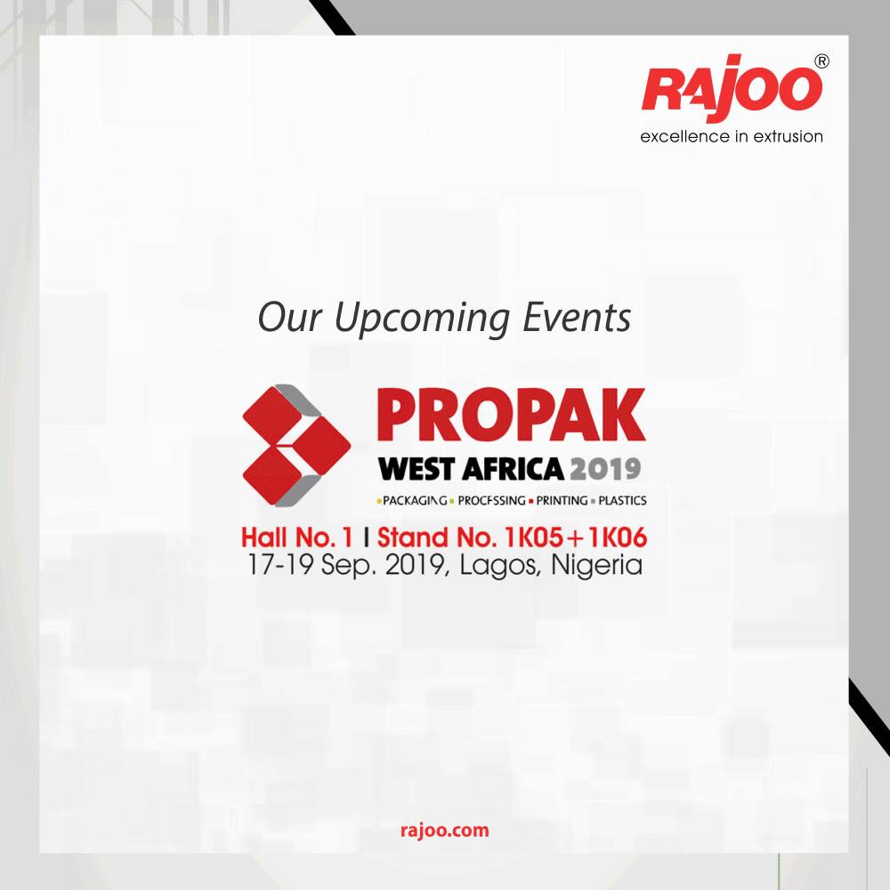 Our Upcoming Events!

#RajooEngineers #Rajkot #PlasticMachinery #Machines #PlasticIndustry