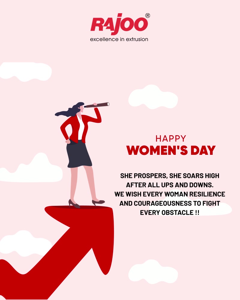 She prospers, She soars high after all ups and downs. we wish every woman resilience and courageousness to fight every obstacle!!

#WomensDay #HappyWomensDay #InternationalWomensDay #WomensDay2022 #BreakTheBias #RajooEngineers #Rajkot #PlasticMachinery #Machines #PlasticIndustry