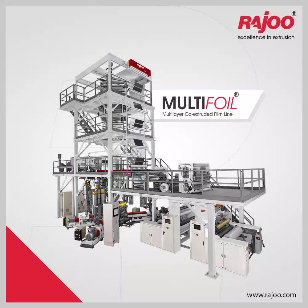 Multifoil by Rajoo Engineers for three-layer blown film lines are used for Lamination grade film, Liquid packaging film, High dart FFS resin sack film, Cereal packaging film, Short shelf-life oil packaging film, Pharma and medical-grade film, Pallet hooding shrink/stretch film, Greenhouse film, Silage and mulch film, Geomembrane film, Pond, canal and container liners, and Soap packaging films.

#RajooEngineers #Rajkot #PlasticMachinery #Machines #PlasticIndustry