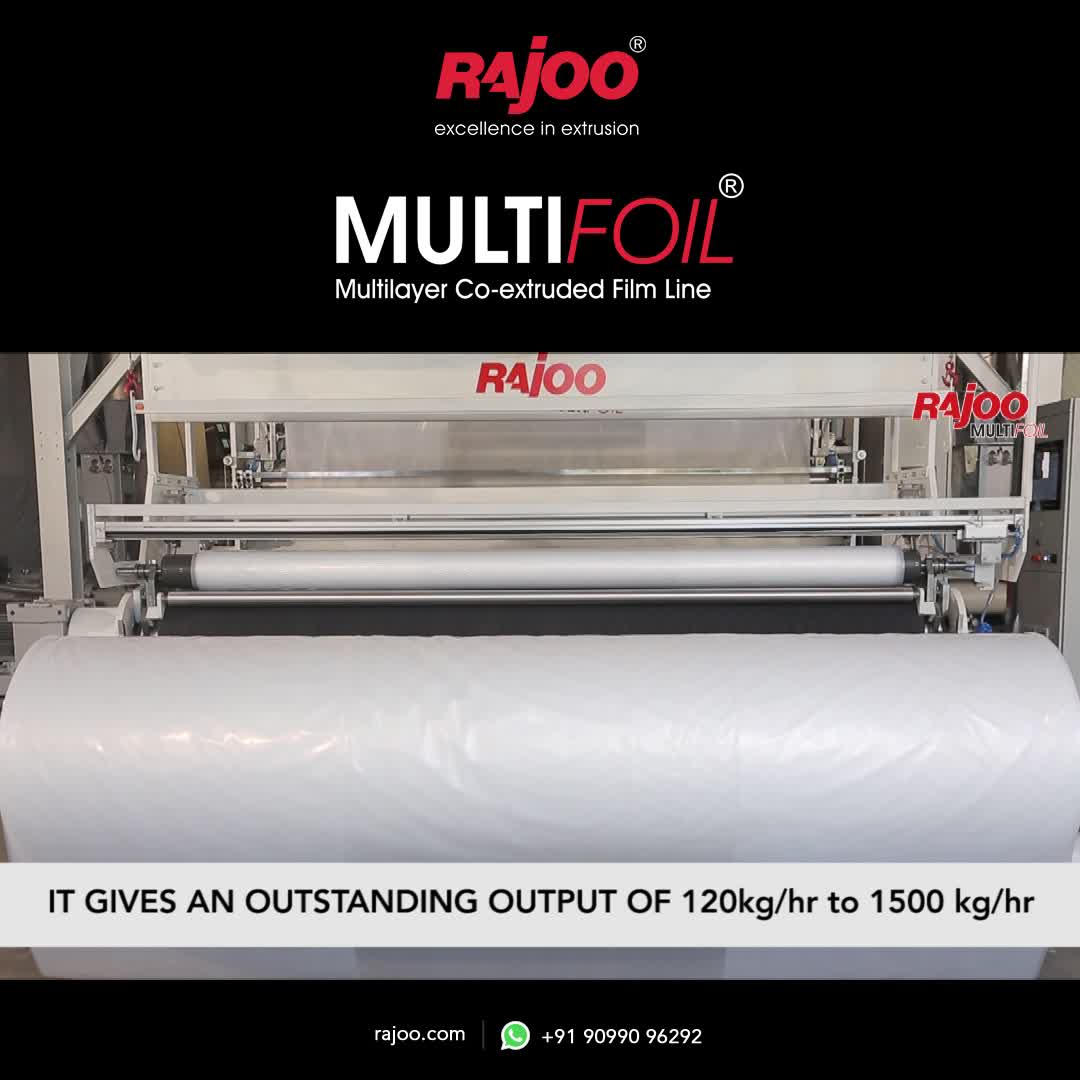 The versatile extruder MULTIFOIL offers a remarkable output of 120 kg/h to 1500 kg/h and lay-flat widths ranging from 600 mm to 5000 mm.  It caters to the requirement of a general-purpose of packaging. 

#RajooEngineers #Rajkot #PlasticMachinery #Machines #PlasticIndustry