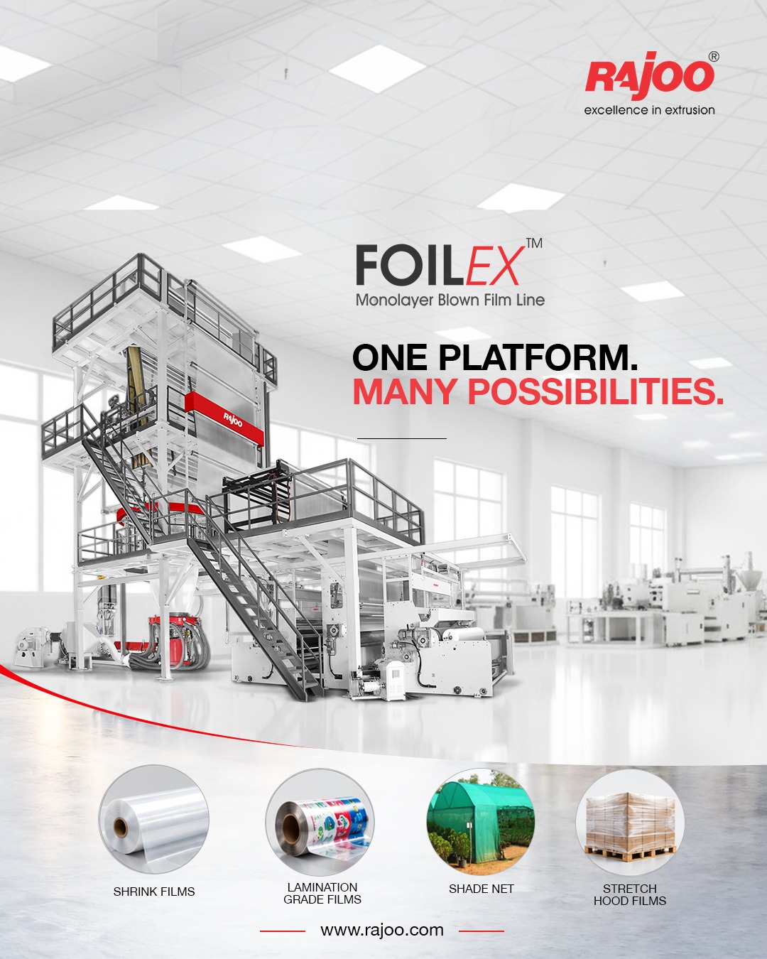 Rajoo Engineers, biodegradable film machine, nonwoven fabric machine, cup stacking machine, extruder for plastic, extrusion machinery, film inflation machine, green house film machine, hdpe pipe plant, inline dripper line, inline lateral pipe, machinery exporter, nine layer blown film machine, nonwoven bag making machine, plastic dunnage bag film, plastic Extruder, plastic processing equipment, plastic processing machinery, pvc conduit pipe, flexible pvc pipe, pvc medical pocket, pvc medical tube, pvc pipe diameter and thickness control, stretch film machine, thick thin sheet lines, thick thin sheet lines, twin screw pipe plant, twin screw pvc extruder, twin screw pvc pipe plant, wpc profile machine, sheet line , extrusion lines