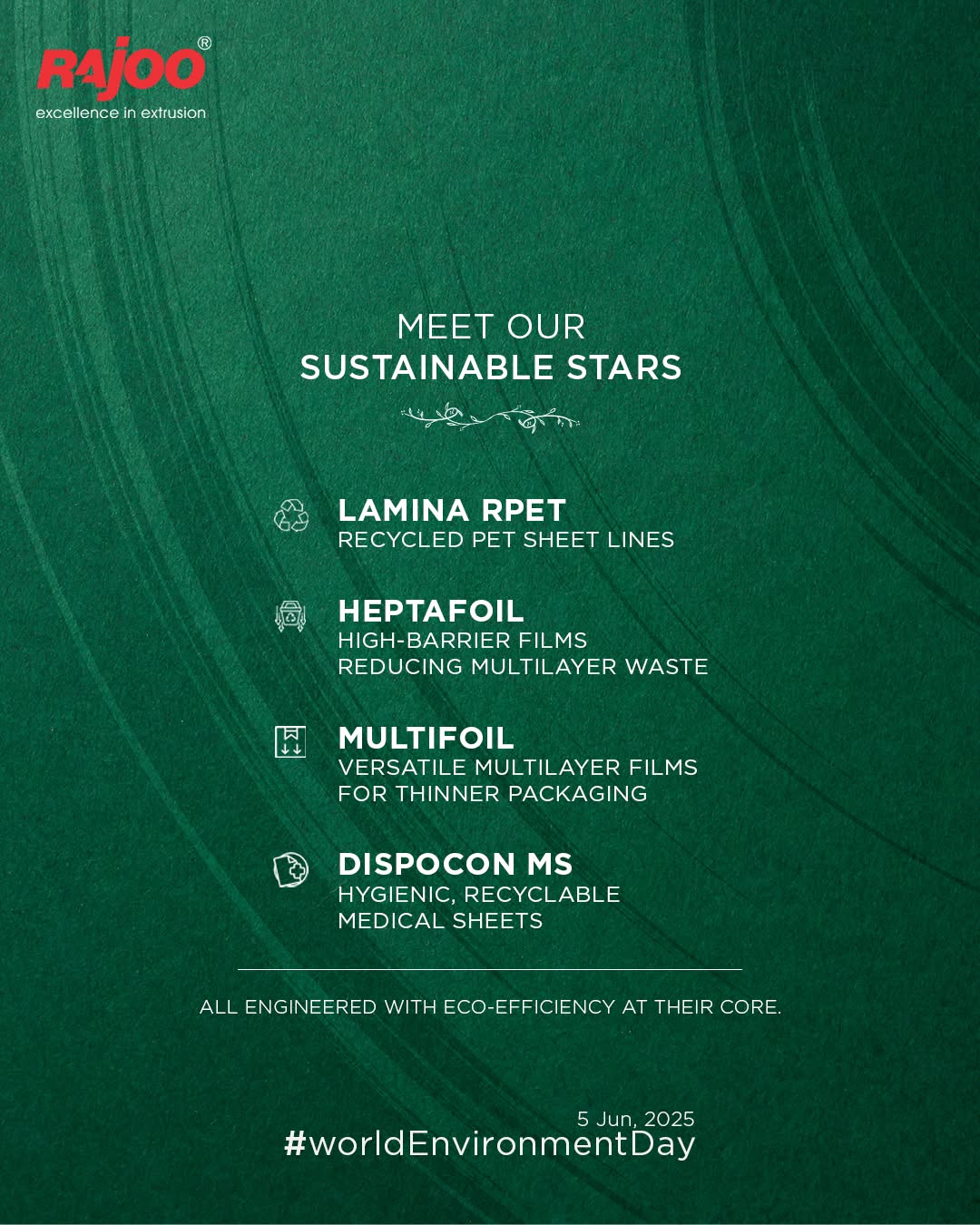 Rajoo Engineers, biodegradable film machine, nonwoven fabric machine, cup stacking machine, extruder for plastic, extrusion machinery, film inflation machine, green house film machine, hdpe pipe plant, inline dripper line, inline lateral pipe, machinery exporter, nine layer blown film machine, nonwoven bag making machine, plastic dunnage bag film, plastic Extruder, plastic processing equipment, plastic processing machinery, pvc conduit pipe, flexible pvc pipe, pvc medical pocket, pvc medical tube, pvc pipe diameter and thickness control, stretch film machine, thick thin sheet lines, thick thin sheet lines, twin screw pipe plant, twin screw pvc extruder, twin screw pvc pipe plant, wpc profile machine, sheet line , extrusion lines