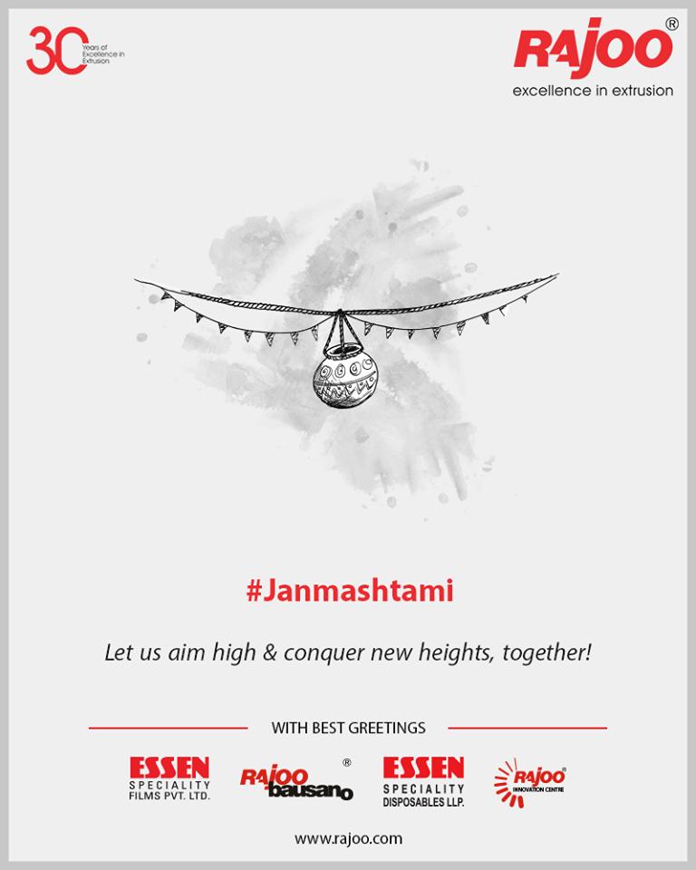 Let us aim high & conquer new heights, together! 

#LordKrishna #Janmashtami #HappyJanmashtami #Janmashtami2019 #RajooEngineers #Rajkot #PlasticMachinery #Machines #PlasticIndustry https://t.co/eonmTE9EHV