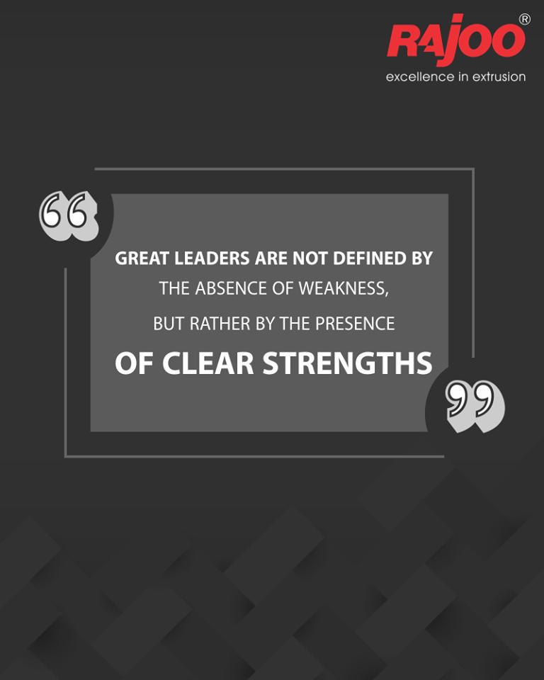 Great leaders are not defined by the absence of weakness, but rather by the presence of clear strengths.

#QOTD #RajooEngineers #PlasticMachinery #Machines #PlasticIndustry https://t.co/mwwxfb1JAy