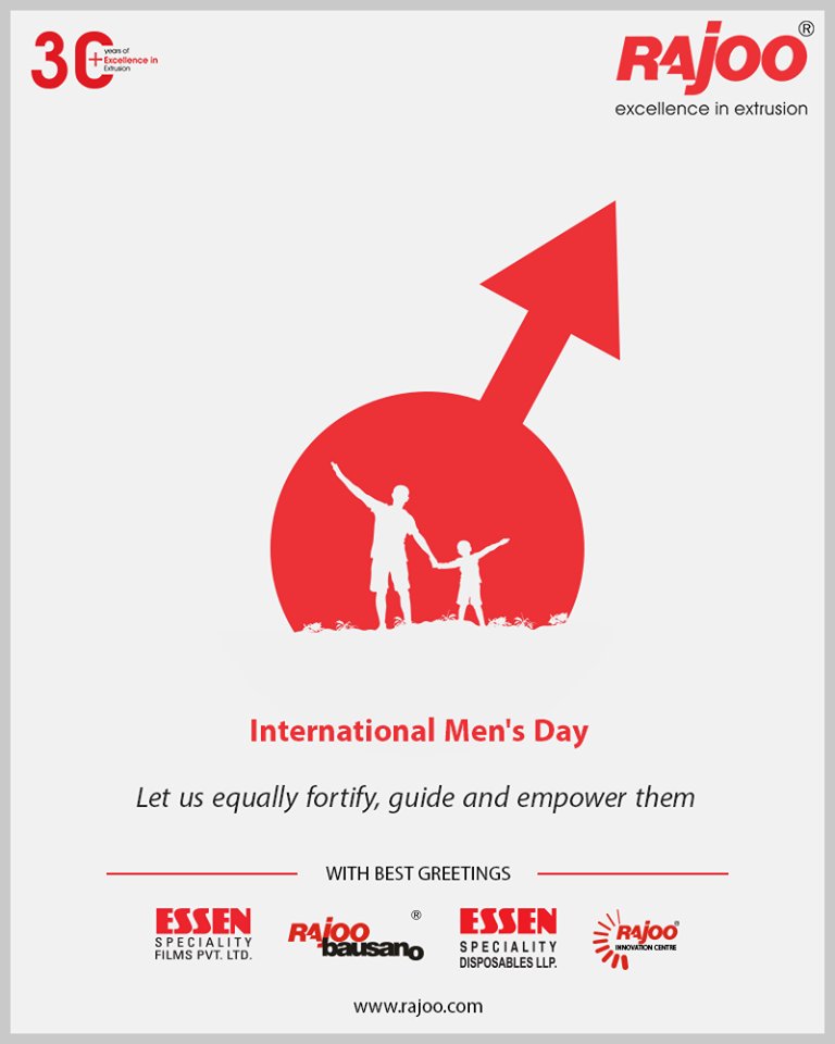Let us equally fortify, guide and empower them.

#InternationalMensDay #MensDay #MensDay2019 #RajooEngineers #Rajkot #PlasticMachinery #Machines #PlasticIndustry https://t.co/oQlm4FxgxO