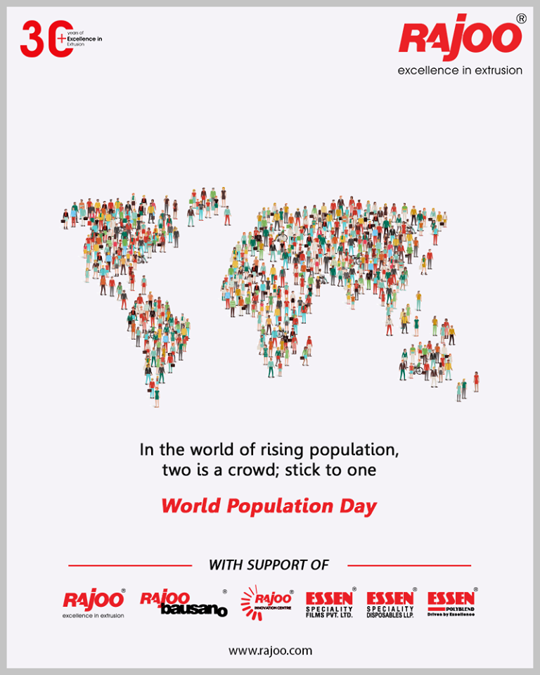 “In the world of rising population, two is a crowd; stick to one.”

#WorldPopulationDay #PopulationDay #WorldPopulationDay2020 #RajooEngineers #Rajkot #PlasticMachinery #Machines #PlasticIndustry https://t.co/S3jWZVHePB