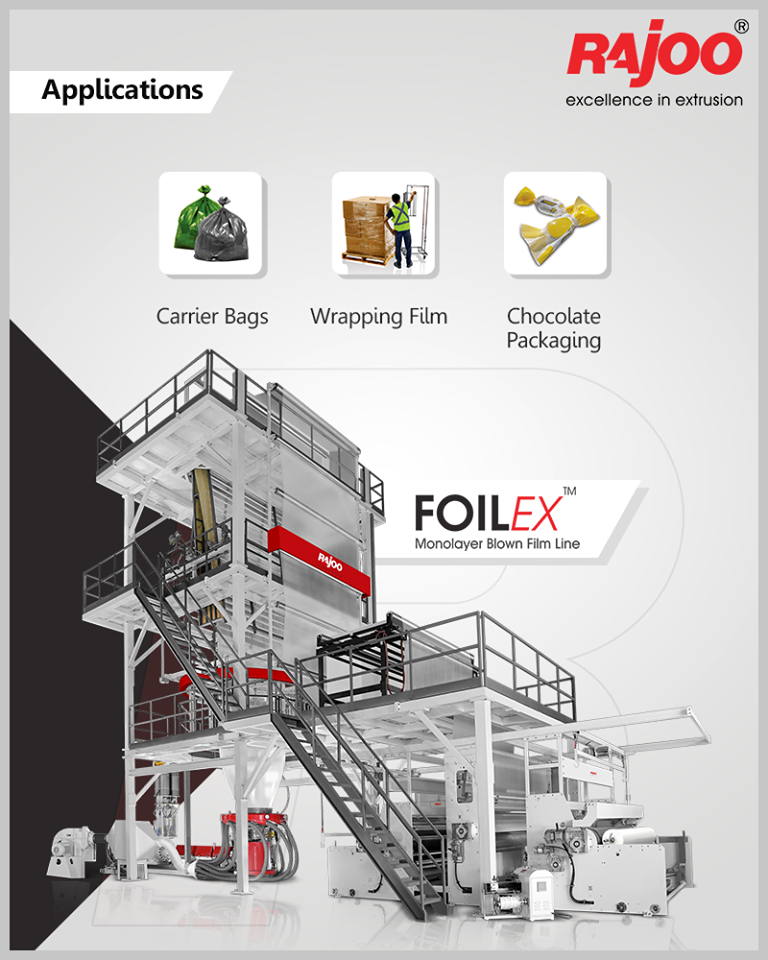 FOILEX by Rajoo Engineers Limited has a plethora of applications like general-purpose film, HDPE pick-up bag, 
ReadMore:https://t.co/XCFHjlI22Y

#RajooEngineers #Rajkot #PlasticMachinery #Machines #PlasticIndustry https://t.co/Qi0kfkr4hO