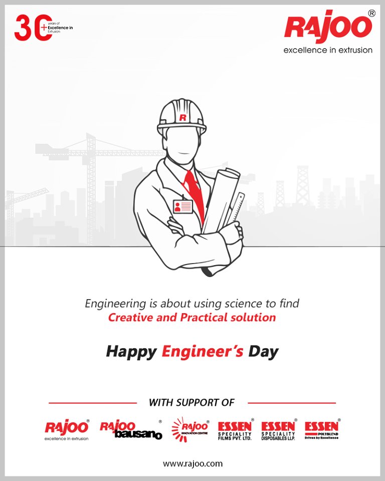 Engineering is about using science to find a creative and practical solution

#EngineersDay #EngineersDay2020 #Engineering #HappyEngineersDay #RajooEngineers #Rajkot #PlasticMachinery #Machines #PlasticIndustry https://t.co/Rndb2t3FTL