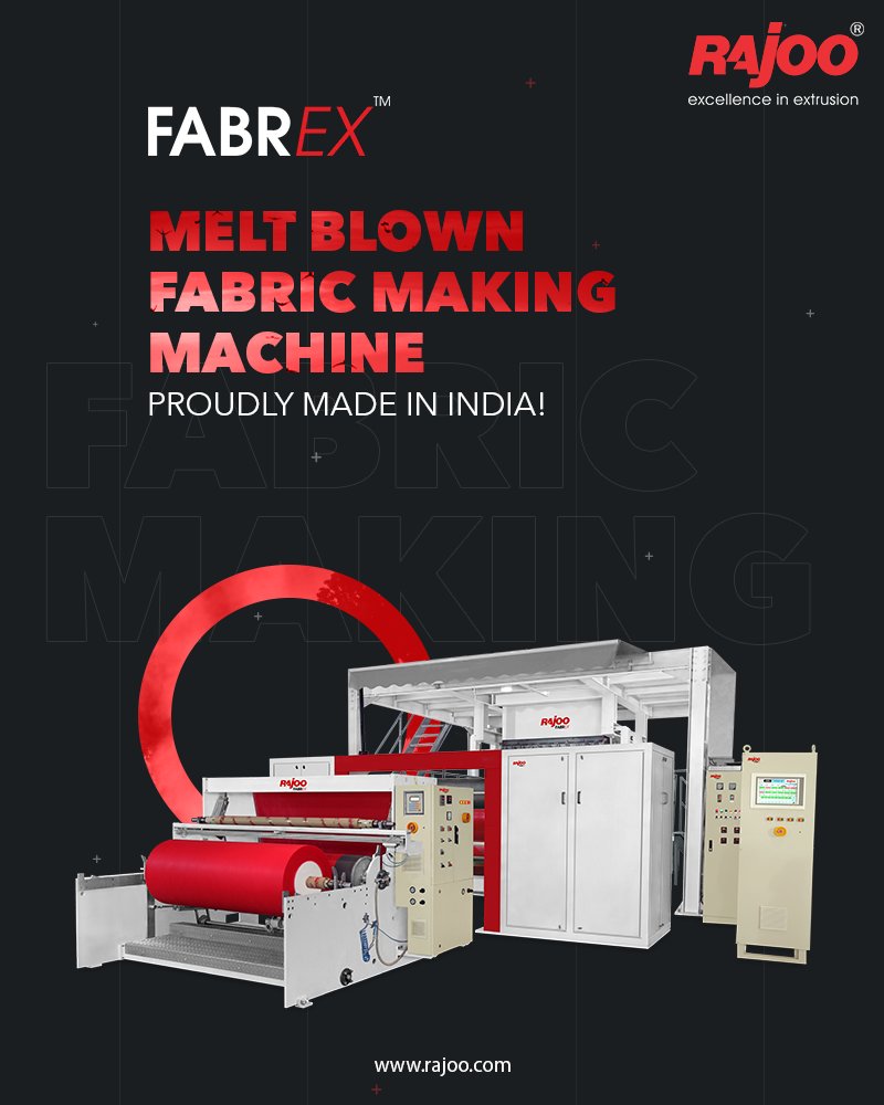 The efficient and great Melt Blown Fabric making Machine  Fabrex by Rajoo Engineers is proudly made in India
It can be used for making hygiene products, medical products, home furnishing products, technical products and packaging products

#RajooEngineers #Rajkot #PlasticIndustry https://t.co/ztAh1KR7SA