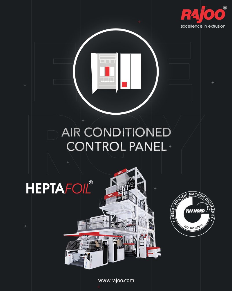 The Brilliant 7 Layer Co-Ex Blown Film machine Heptafoil is equipped with an Air-conditioned Control Panel for better performance.

#RajooEngineers #Rajkot #PlasticMachinery #Machines #PlasticIndustry https://t.co/5CymarvQwc