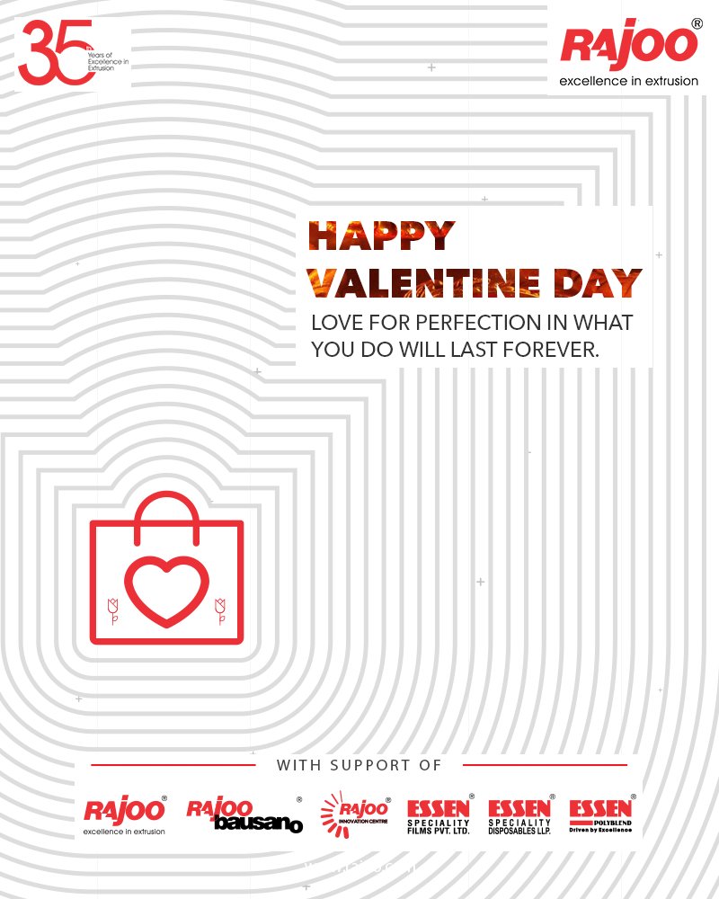 Love for perfection in what you do will last forever.

#HappyValentinesDay #Valentine #Love #ValentinesDay #ValentinesDay2021 #RajooEngineers #Rajkot #PlasticMachinery #Trending https://t.co/YhjEVC9a00