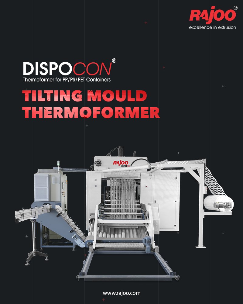 Salient Features
-Versatile machine for PP / PS / PET thermoforming
-Servo driven sheet transport assembly with preheating arrangement
-Heating tray with infrared ceramic heaters mounted with specially designed reflectors
-Servo Drive robust tilting style forming station https://t.co/uIod1d8Nj9