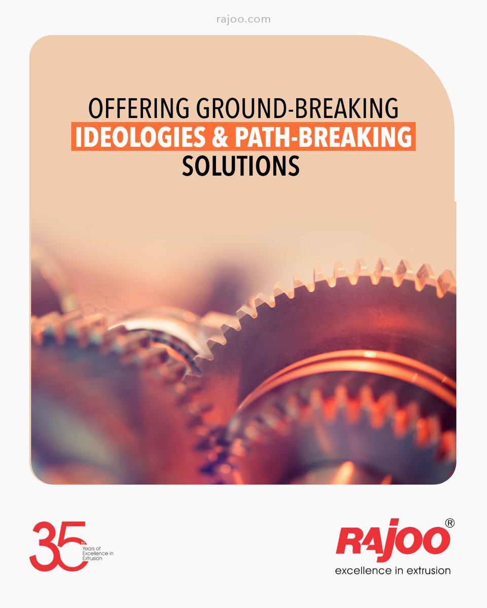 With ground-breaking ideologies and path-breaking solutions we continue to mould your dreams into reality.

#RajooEngineers #Rajkot #PlasticMachinery #Machines #PlasticIndustry https://t.co/9RynZDa4nx