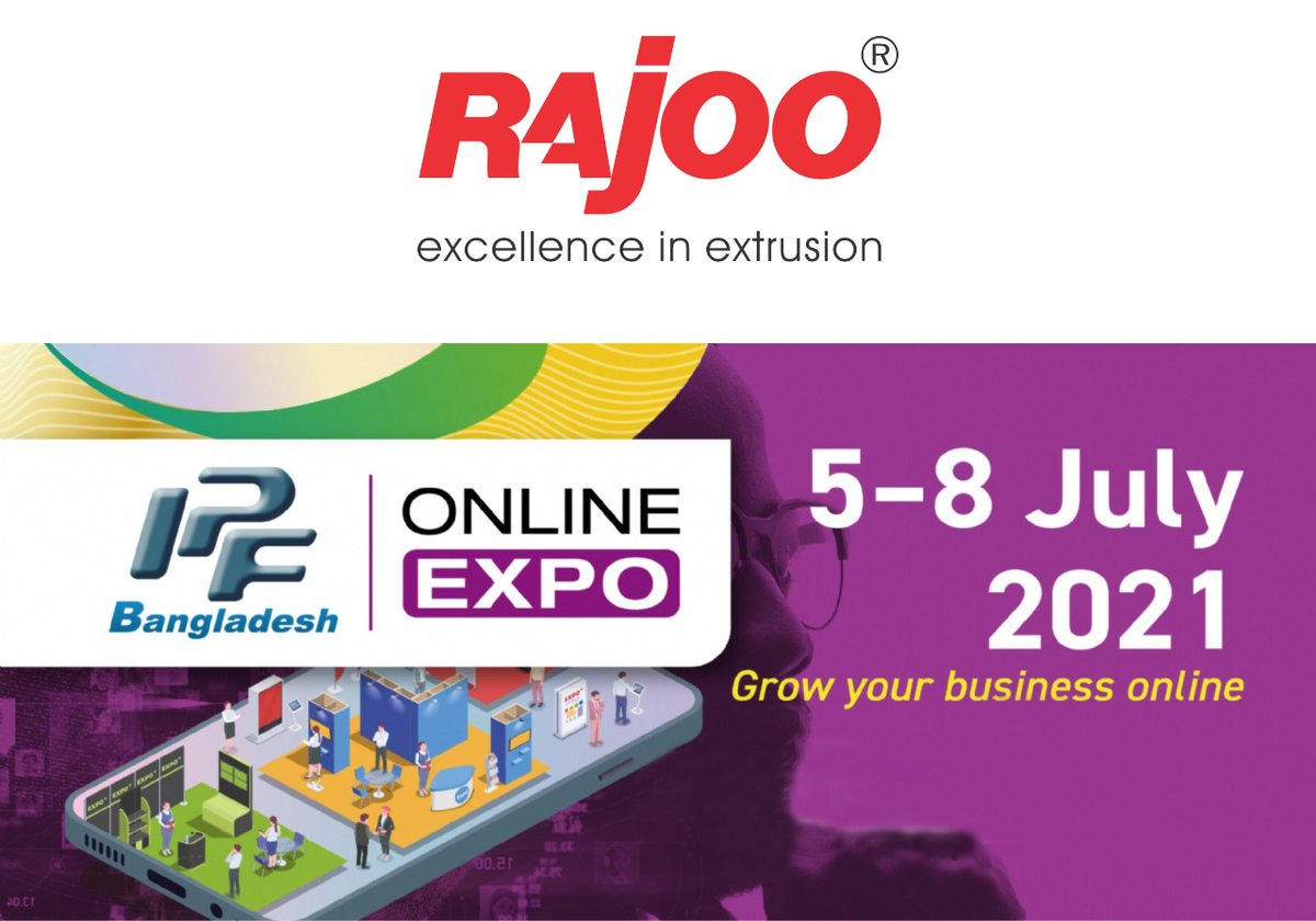 You're cordially invited to experience the excellence on Virtual platform

Area : Plastics Industrial Fair
Booth No : 341

Visit us at

Rajoo’s Experience Zone

https://t.co/WaCnVNDqlj…

For Registration
https://t.co/y9PpPvetQj

https://t.co/6dYMTr4ODp https://t.co/p13E1SCcrQ