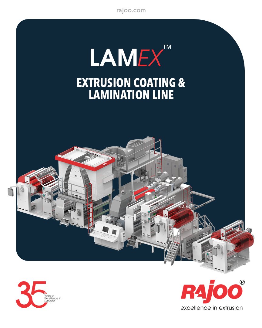 We provide LamEX-Extrusion Coating & Lamination Line in association with Kohli Industries. The best-in-class extrusion & proven web solutions needed to be amalgamated to provide a system that would meet industry's needs of today.
#RajooEngineers #Rajkot #Machines #PlasticIndustry https://t.co/sd6PnwTIXO