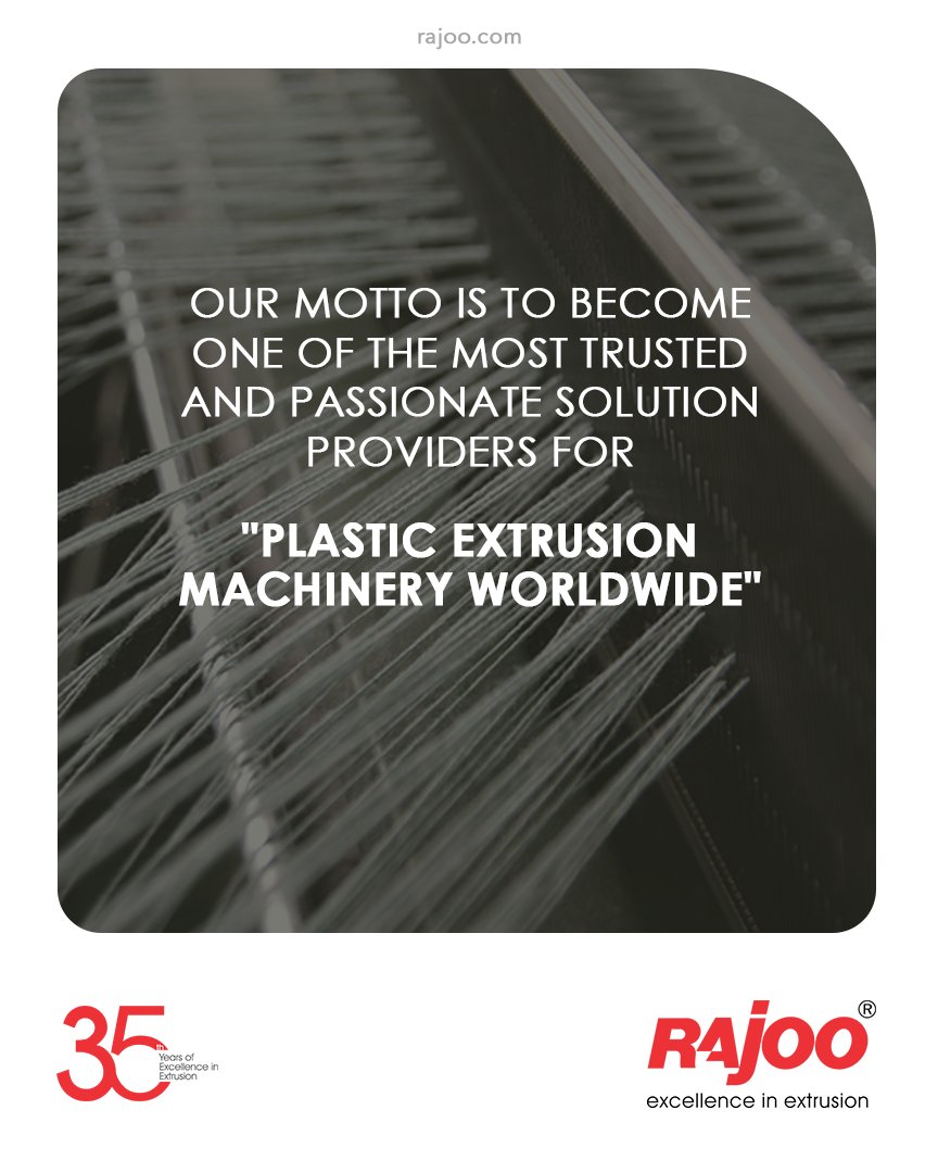 We are striving to bring excellence in extrusion. We created it yesterday, held it today, and will continue to guide it tomorrow.

#RajooEngineers #Rajkot #PlasticMachinery #Machines #PlasticIndustry #Packaging #Development #Production https://t.co/idAhqqgsfS