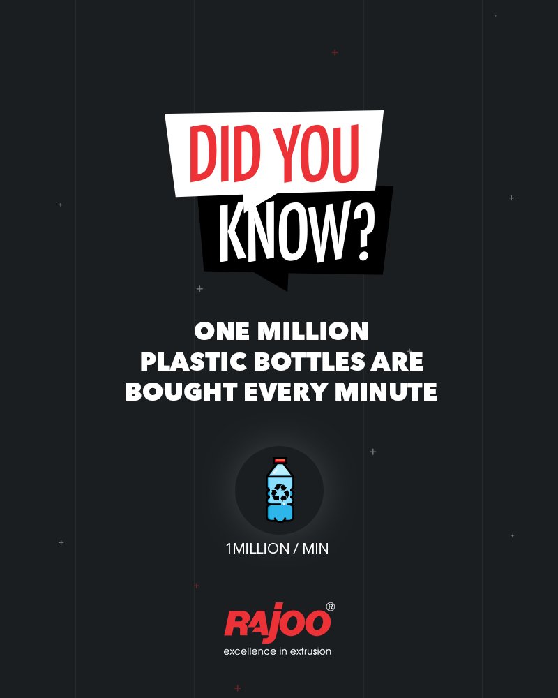 Did you know?
One million plastic bottles are bought every minute
.
.
.
#RajooEngineers #Rajkot #PlasticMachinery #Machines #PlasticIndustry #DidYouKnow https://t.co/WDlv8hMJZc