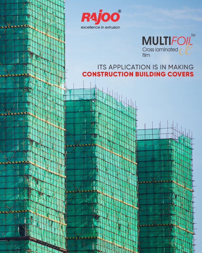Building covers prevent the construction site's dust from entering into the adjoining spaces and atmosphere. 'MULTIFOIL X' facilitates the application of producing the construction building covers.

For more information,
Visit our website,
https://t.co/oSNSkqA48F

#RajooEngineers https://t.co/y2SjwGstZ6