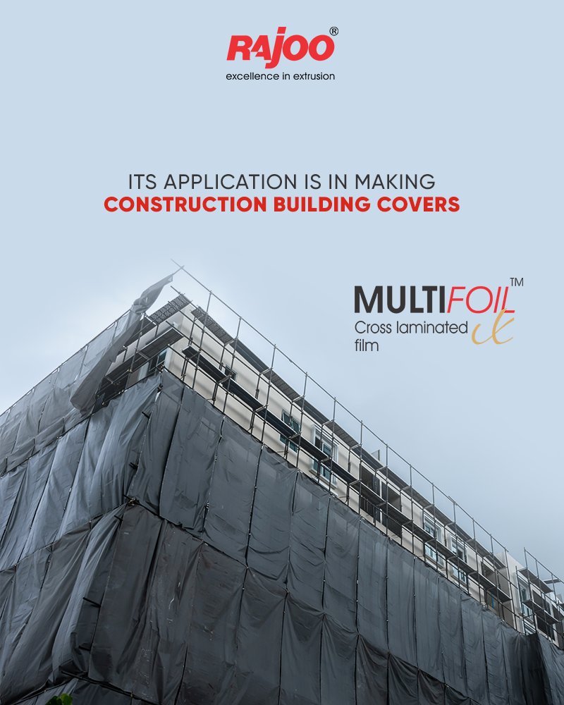 Building covers prevent the construction site's dust from entering into the adjoining spaces and atmosphere. 'MULTIFOIL X' facilitates the application of producing the construction building covers.
For more information,
Visit our website,
https://t.co/oSNSkqR7aF
#RajooEngineers https://t.co/qvQbWUyVWv