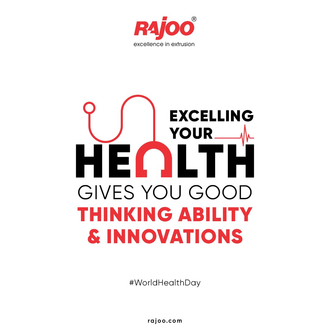 Excelling your health gives you good thinking ability and innovations

#WorldHealthDay #WorldHealthDay2022 #HealthDay #StayHealthy #HealthForAll #RajooEngineers #Rajkot #PlasticMachinery #Machines #PlasticIndustry https://t.co/iHD48vs983