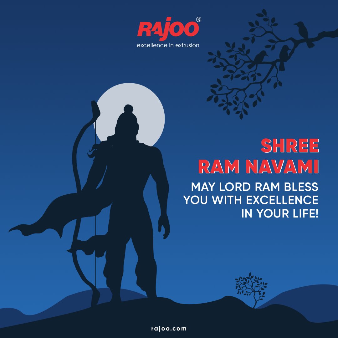 May Lord Ram bless you with excellence in your life!

#RamNavami #HappyRamNavami #RamNavami2022 #IndianFestival #RajooEngineers #Rajkot #PlasticMachinery #Machines #PlasticIndustry https://t.co/S467l7KVCG