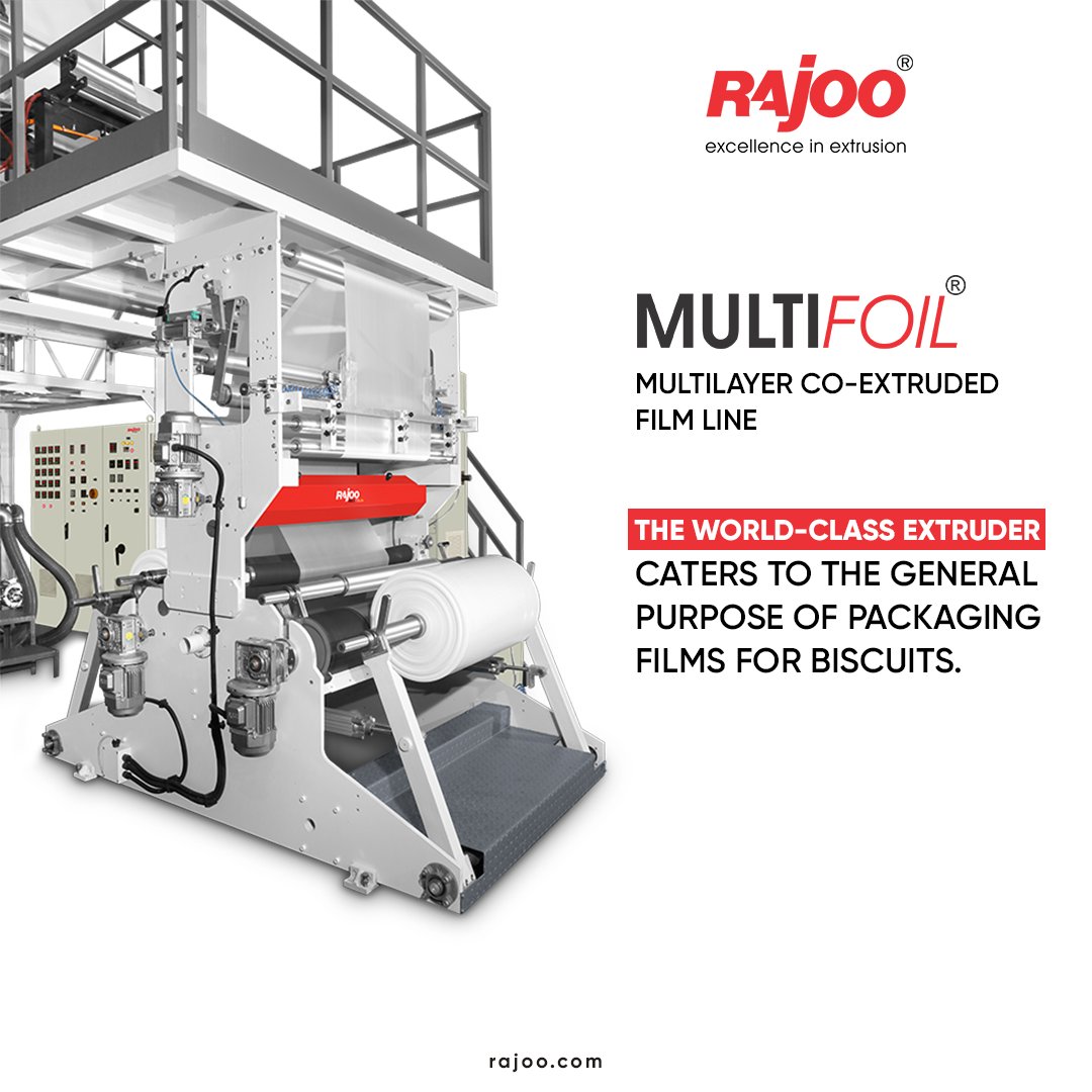 'Multifoil' is a versatile extruder that fulfills the requirement of packaging. The extruder caters to the general requirement of packaging for biscuits. It keeps the biscuits safe and protects them from breaking. 

Our website,
https://t.co/YAv2M74tf2

#Multifoil #RajooEngineers https://t.co/JT6lVnDYnf