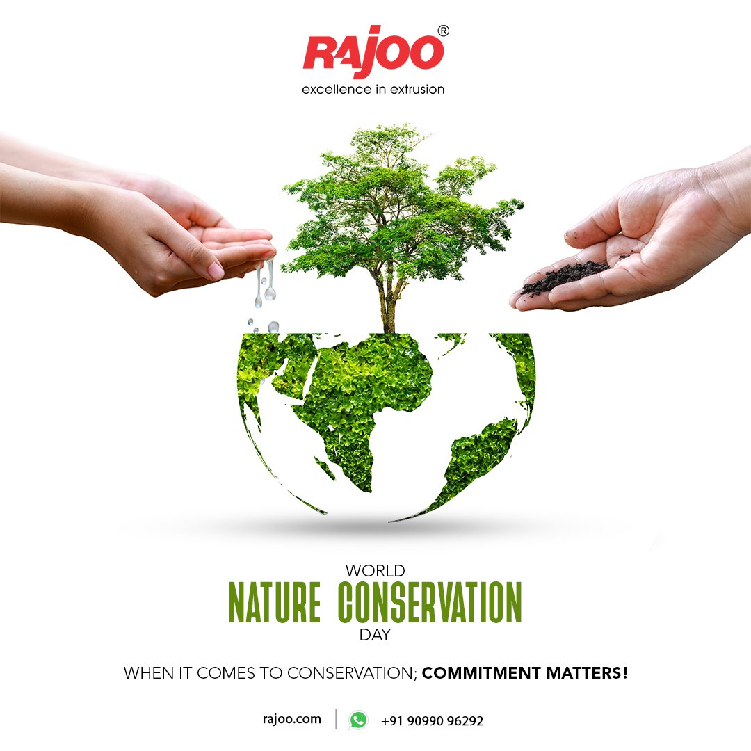 When it comes to conservation; commitment matters!

#NatureConservationDay #WorldNatureConservationDay2022 #WildlifeConservation #Wildlife #Nature #Conservation #RajooEngineers #Rajkot #PlasticMachinery #Machines #PlasticIndustry https://t.co/8dLKoShbDW