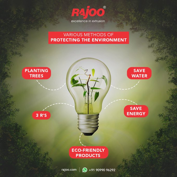 Practicing these simple methods in our daily lives can help to protect the environment, because a healthier environment leads to a longer life and better lifestyle.<br /><br />#EnvironmentalProtection #HealthierLifestyle #BetterTomorrow #RajooEngineers #Rajkot #PlasticMachinery #Machines