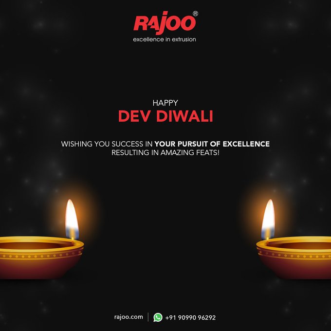 Wishing you success in your pursuit of excellence, resulting in amazing feats!<br /><br />#DevDiwali #DevDiwali2022 #IndianFestival #RajooEngineers #Rajkot #PlasticMachinery #Machines #PlasticIndustry