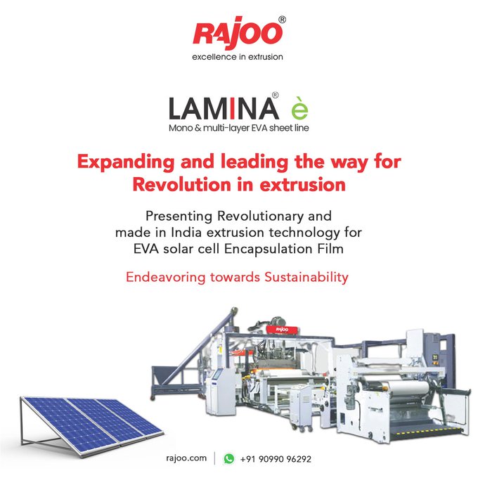 We are introducing a new series of sheet extrusion technology which is indigenous and made for the maximum ease of operation and it delivers tremendous production capacity with low energy consumption considering sustainable future.<br /><br />#LaminaE' #RajooEngineers #PlasticMachinery