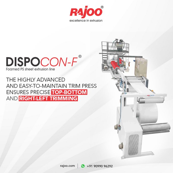 The advanced and easy-to-maintain press allows precise trimming in both top-bottom and right-left directions, ensuring high-quality results.  <br /><br />#RajooEngineers #DispoconF #Trimpress #Precise #Innovations #Commitment #Excellence #Quality #Rajkot #PlasticMachinery #Machines