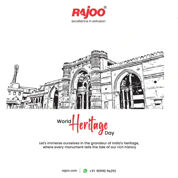 Let's immerse ourselves in the grandeur of India's heritage, where every monument tells the tale of our rich history<br /><br />#WorldHeritageDay #HeritageDay2023 #WorldHeritage2023 #HeritageSites #ProtectOurHistory #RajooEngineers #Rajkot #PlasticMachinery #Machines #PlasticIndustry