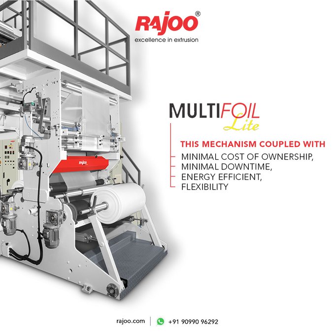 Introducing Multifoil Lite, the extruder that guarantees a sustained competitive advantage. With the ability to utilize 50% calcium carbonate or recycled material, it exemplifies our trademark of quality. <br />https://rajoo.com/multifoil_lite.html <br /><br />#RajooEngineers #Rajkot #MultifoilLite #Machines