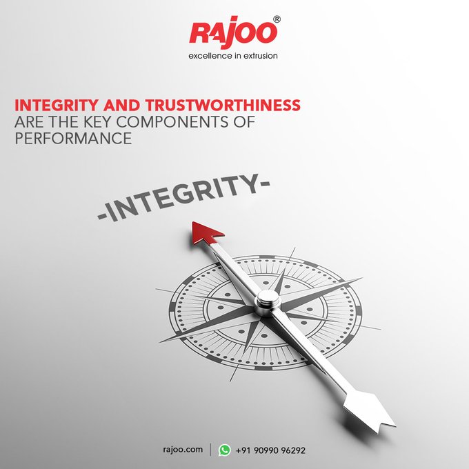 Integrity and trustworthiness are the cornerstone of exceptional performance, fostering reliability, credibility, and lasting relationships built on honesty and ethical conduct.<br /><br />#intelligence #knowledge #imagination #Excellence #RajooEngineers #PlasticMachinery #PlasticIndustry