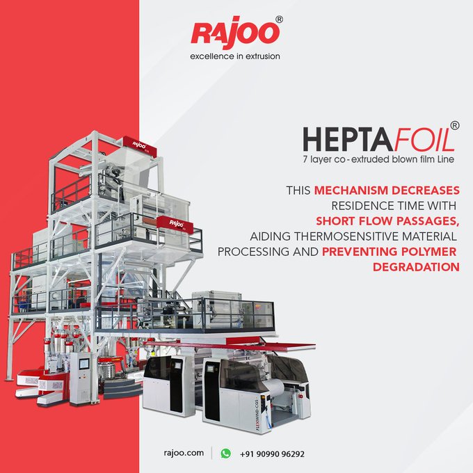 Heptafoil enhances thermosensitive material processing and prevents polymer degradation. This innovative design reduces residence time, improves efficiency.<br /><br />#RajooEngineers #HeptaFoil #Productivity #Innovation #MaterialProcessing #Performance #PlasticMachinery #PlasticIndustry