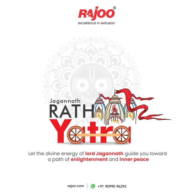 Let the divine energy of lord Jagannath guide you forward a path of enlightenment and inner peace<br /><br />#Rathyatra #RathYatra2023 #JagannathRathYatra  #LordJagannath #HinduFestival #ReligiousTradition #RathYatraCelebration #Excellence #RajooEngineers #Rajkot #PlasticMachinery